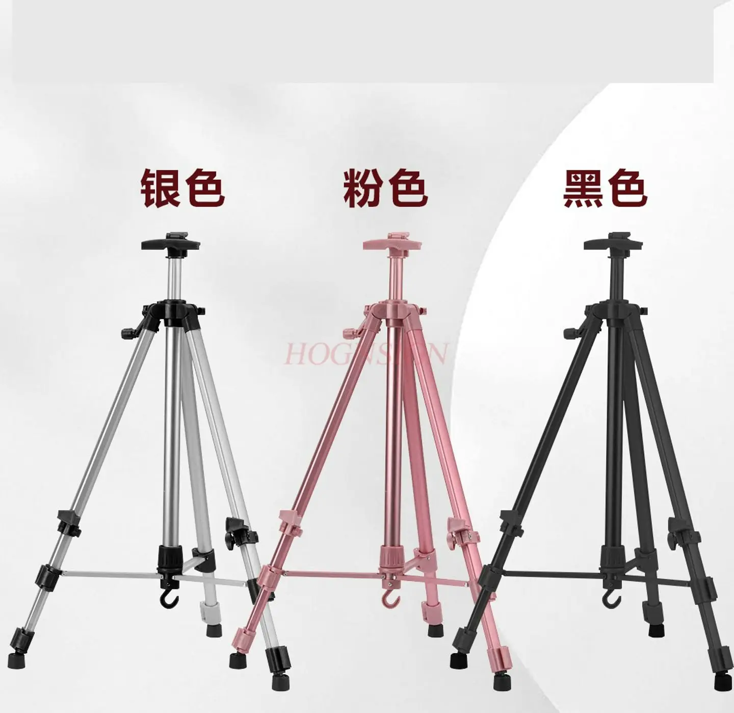Aluminum alloy easel, metal folding and retractable display stand for art students, bracket style sketching