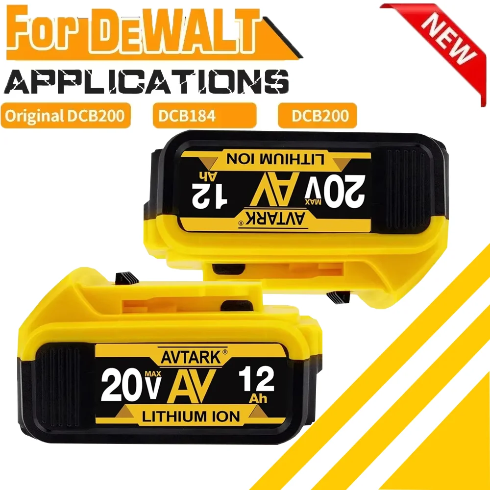 

2024 Upgrade 20V 6.0Ah 8.0Ah DCB200 Replacement Li-ion Battery for DeWalt MAX DCB205 DCB201 DCB203 power tool Batteries