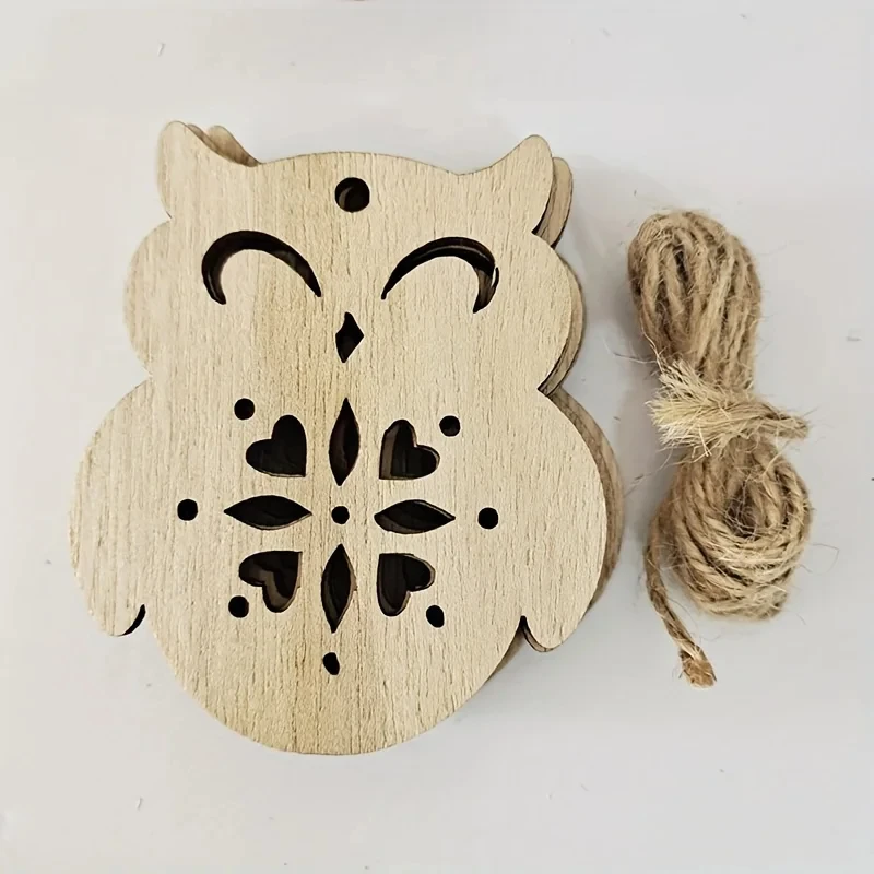 

10 поделки из деревянной совы своими руками идеально подходят для украшений на Рождество, Хэллоуин и день рождения, подвесные украшения для домашних вечеринок