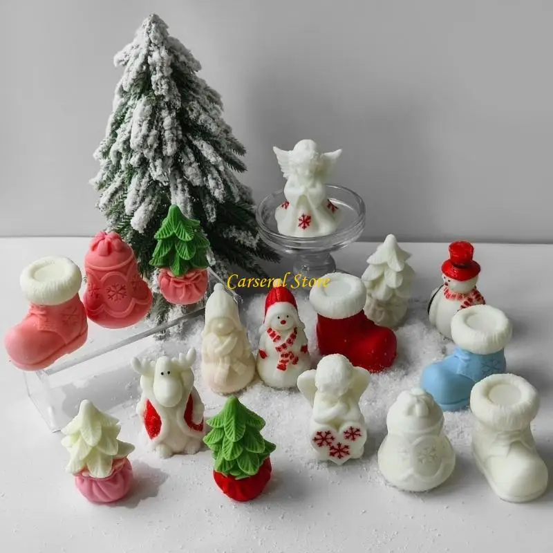 

M4YF Multipurpose Silicone Moulds Christmas Series Handmade Moulds Soap Molds