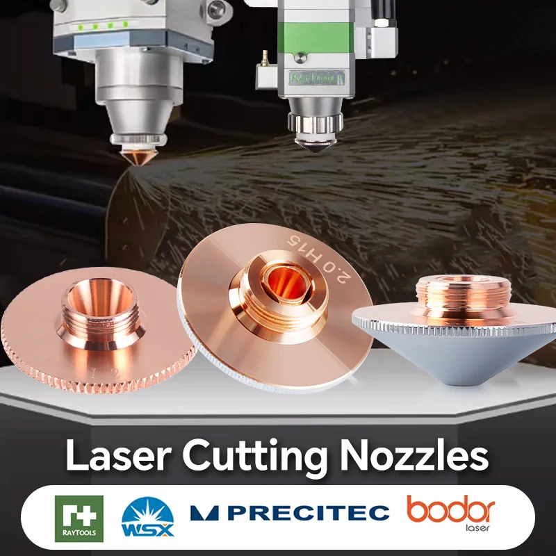 Laser Nozzle D28 D32 H15 M11 M14 Caliber 0.8-6.0 Single Double Cutting Nozzle for Raytools Precitec WSX Laser Cutting Machine