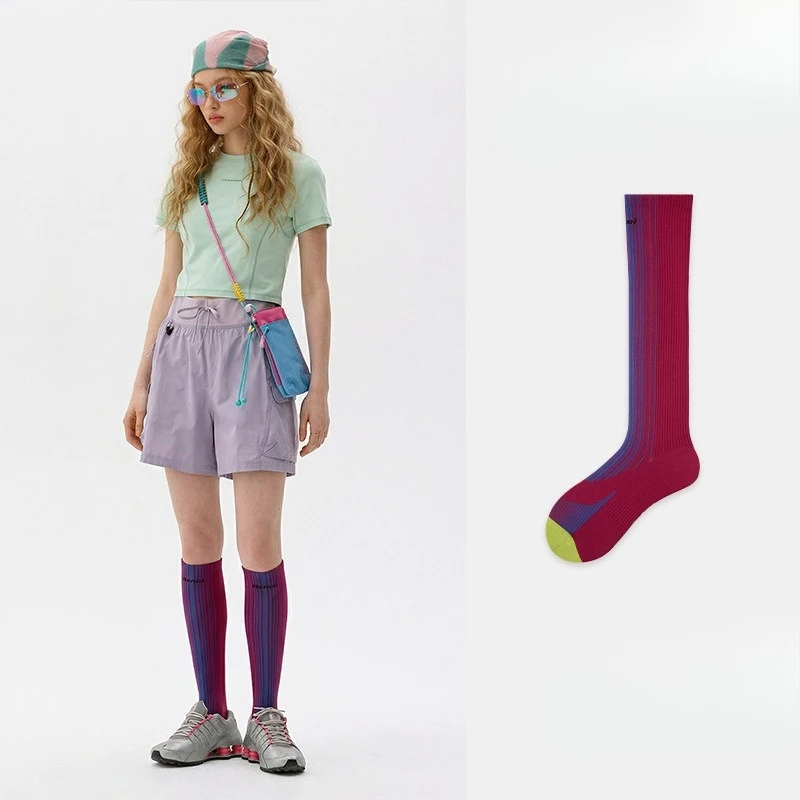 Micro-pressure Yoga Socks, Sports Compression Mid-calf Socks, Running and Rope-jumping Fitness Long Socks for The Calves
