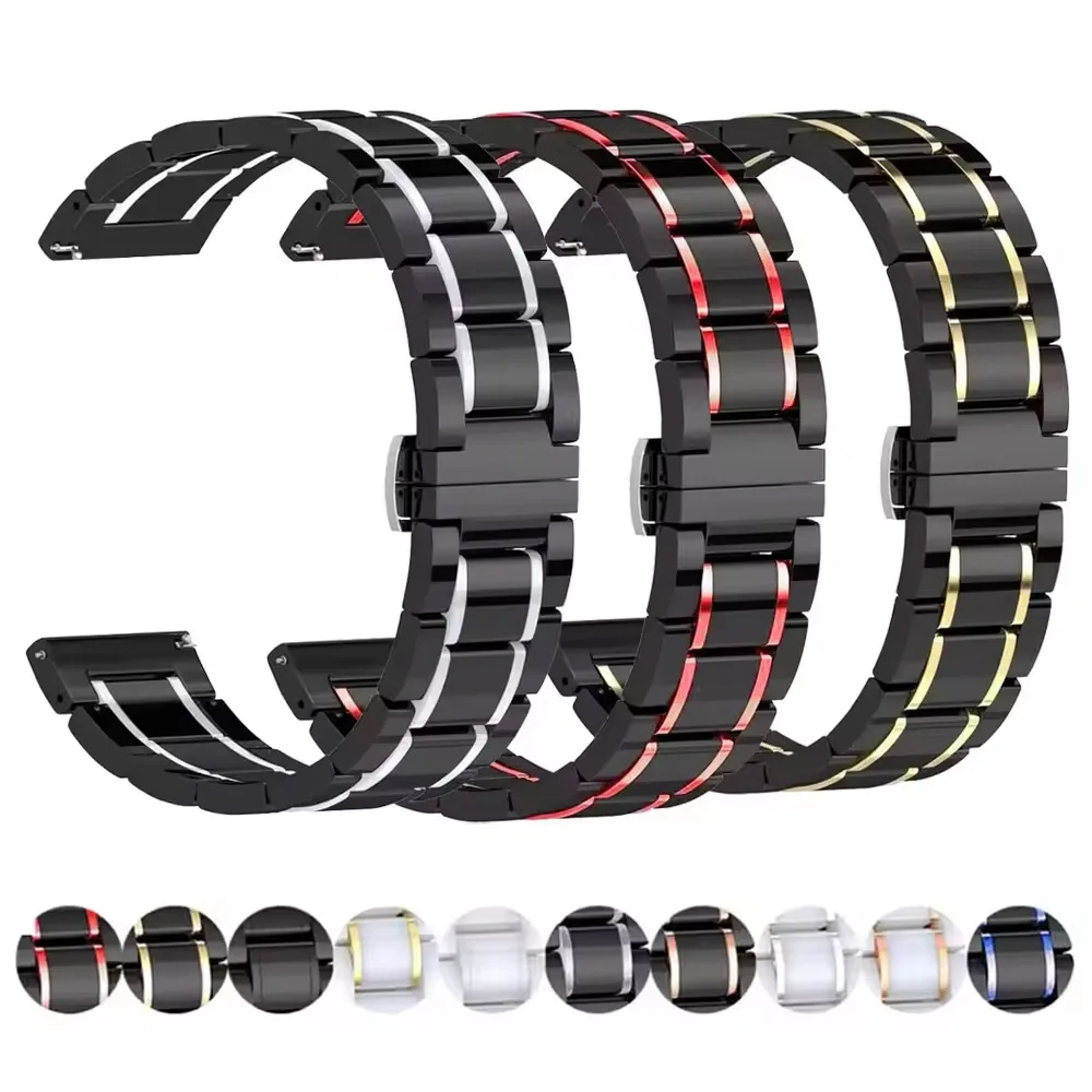 20mm 22mm Keramik+Metall Armband für Garmin Venu 3/2 Forerunner 970 570 965 265 165 55 Armband Garmin Approach S50/Vivoactive 5 6