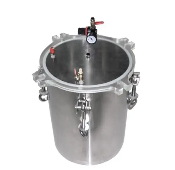 

4L Stainless Steel Pressure Barrel With Transparent Acrylic Lid Dispensing Storage Bucket Pressure Adjustable Tank 8Bar