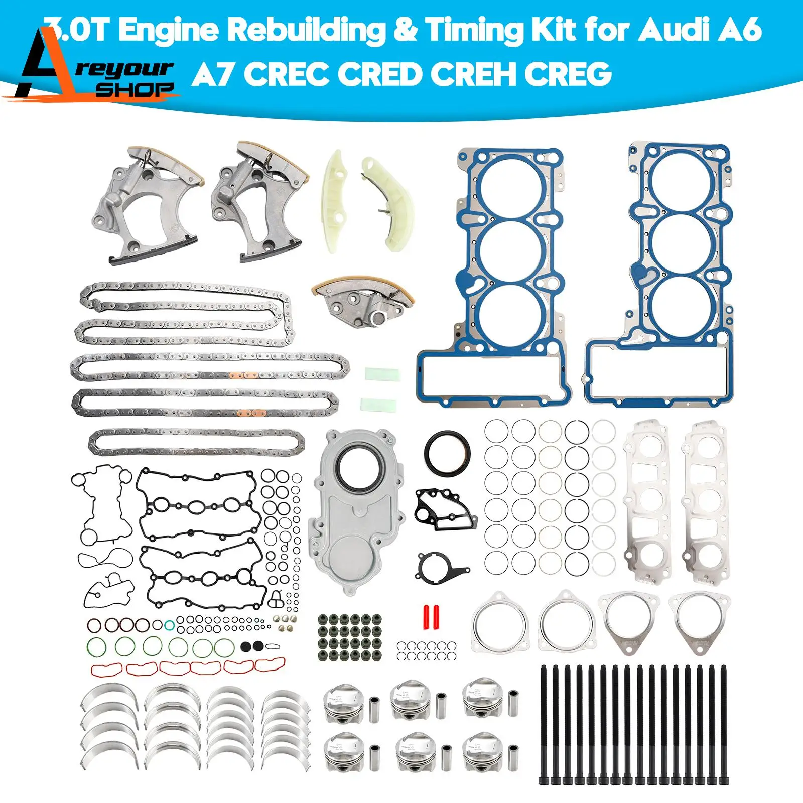 

3.0T Engine Rebuilding & Timing Kit for Audi A6 A7 CREC CRED CREH CREG