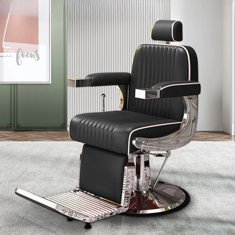 Hairpin Dedicated To The Hair Salon Hot Dyeing Hair Chair Men's Retro Oil Head Chair Sub -face Shaving Face Can Lie on The Seat