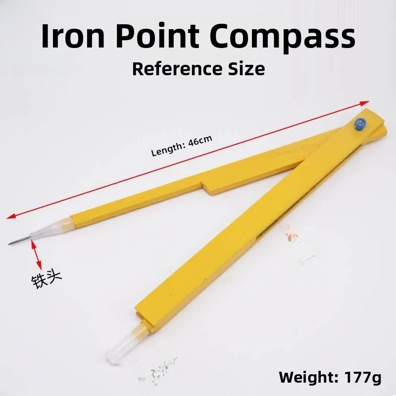 Teaching Compass Wooden Drawing Tool for Teachers Blackboard Use Geometric Teaching Aids Silicon Exterior Functional Bag