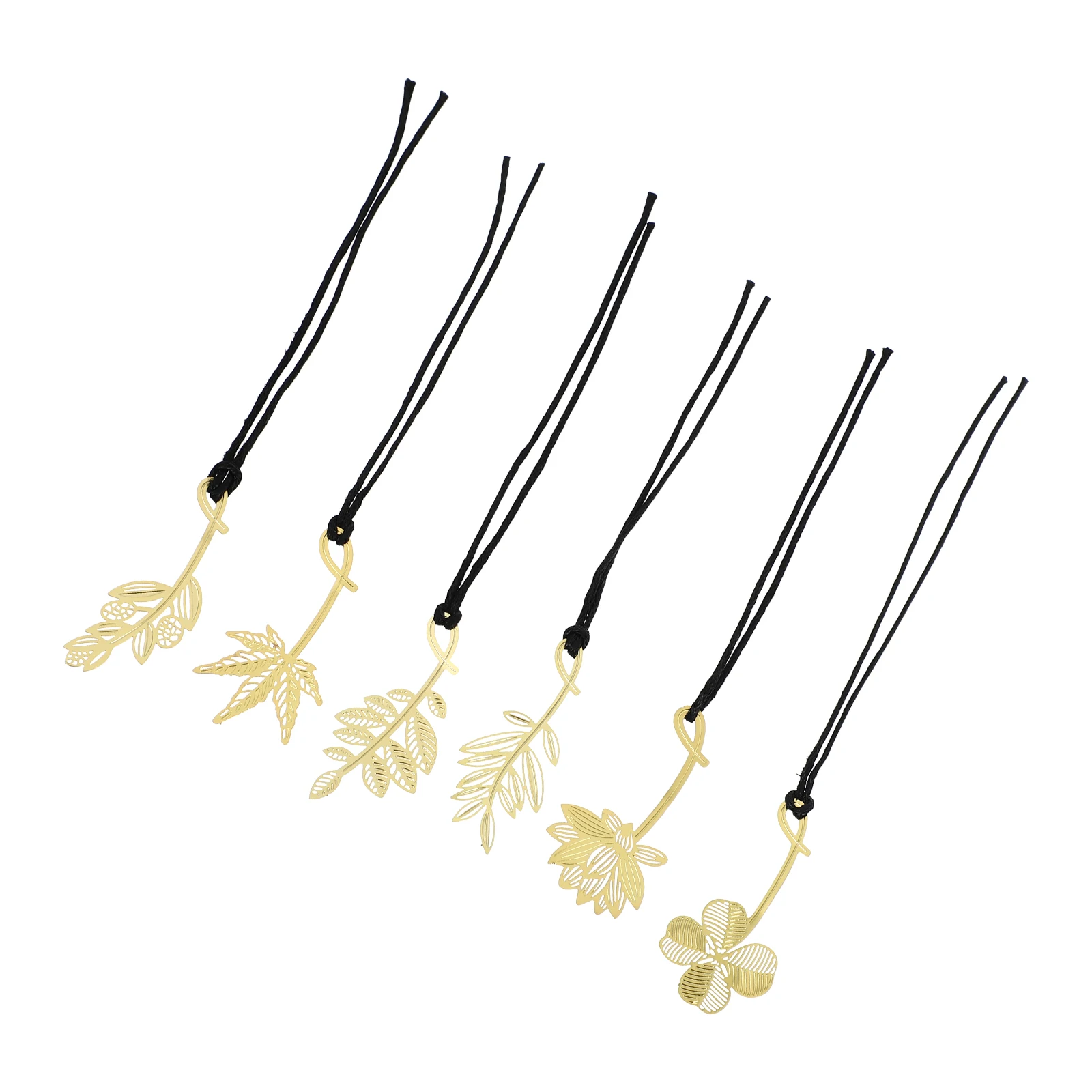 12 Stück Legierung Pflanzen Lesezeichen Metall Lesezeichen Student Seite Lesezeichen Studiebedarf Goldene Dekoration Geschenk Einfaches Design