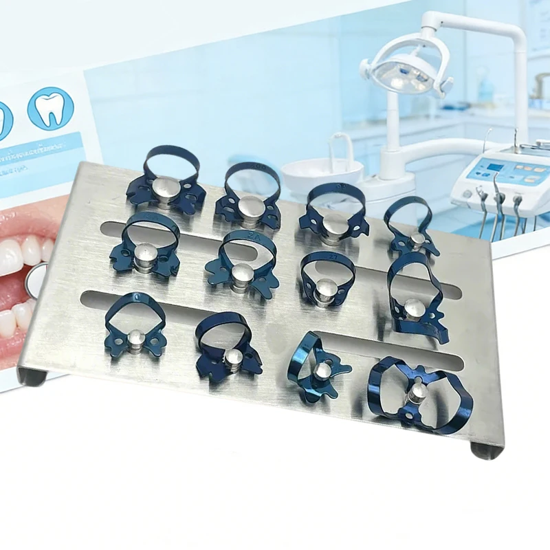 

Dental Rubber Dam Clamps Stainless Steel Tray Holder Kit Endodontic Restorative Dentistry Tools for Dentist Oral Care