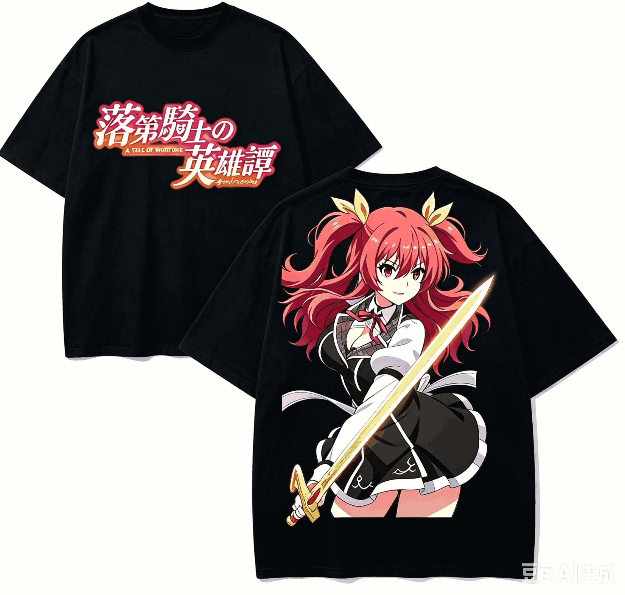 Chivalry of a Failed Knight Anime Lover T-shirt Harajuku Cotton New Model High Street  Oversized Unisex Retro Fashion Couples