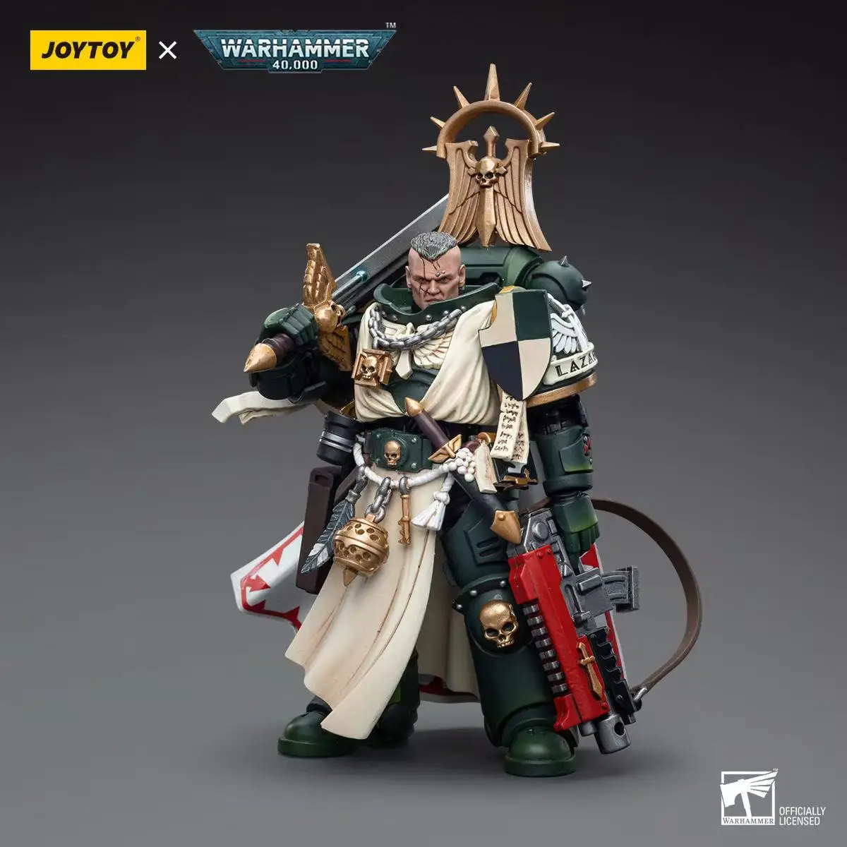 JOYTOY Warhammer 40K 1/18 عمل الشكل الملائكة المظلمة ماستر لازاروس شخصيات كرتونية اللعب جمع نموذج