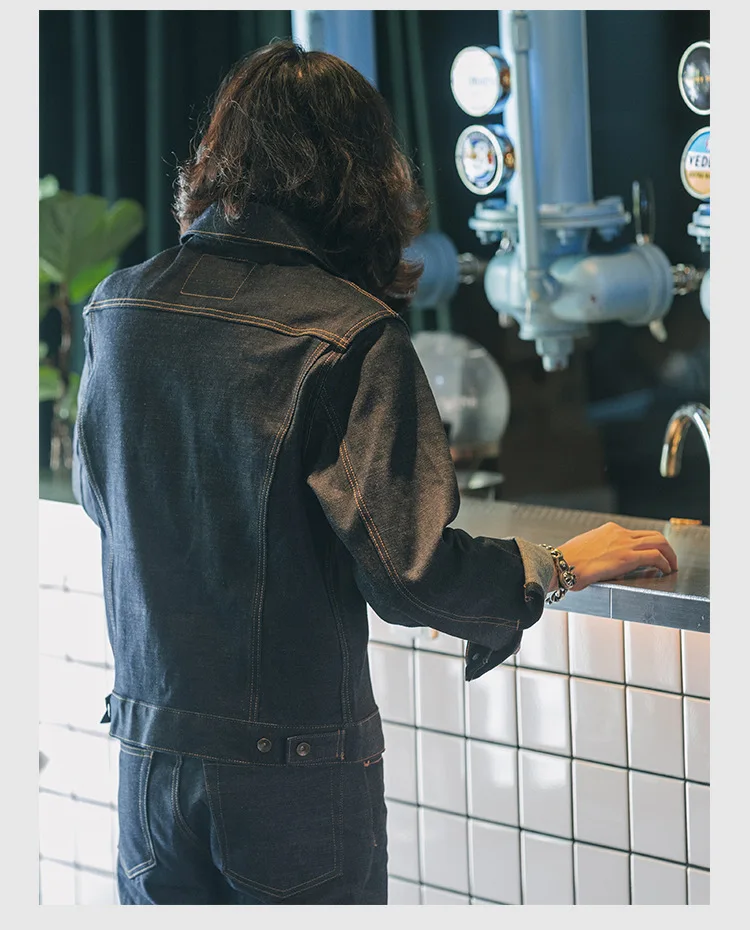 سترة غير مخزنة 3rd 557 من قماش الدنيم ذات الأذن الحمراء الأصلية #5