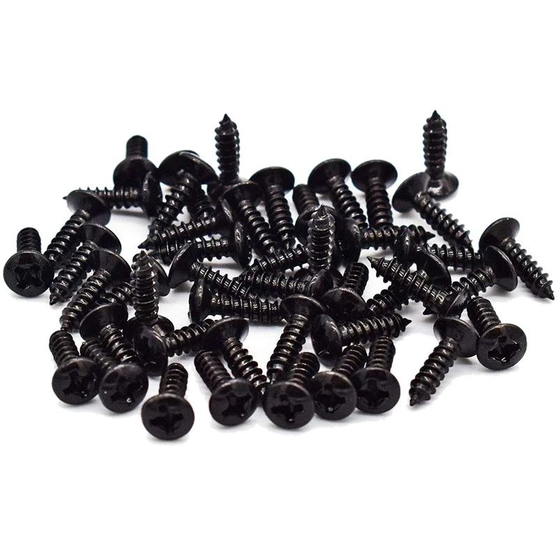 300 Pcs Guitar & Bass Pickguard Screws For Strat & Tele,Black