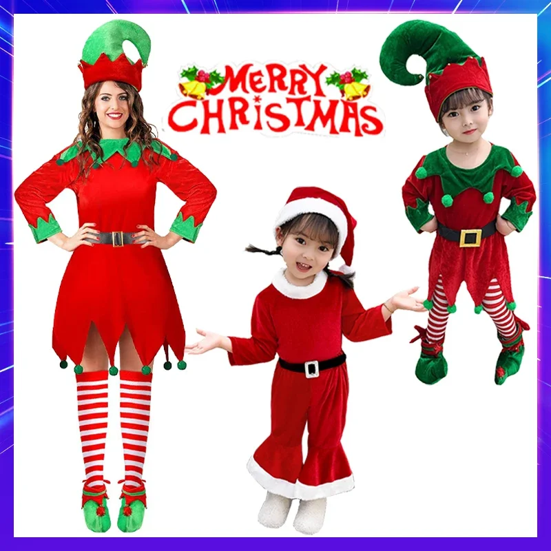 Christmas Cosplay Costumes Kids Baby Santa Claus Cos Children Xmas Suit Carnival Party New Year Performance Fancy Outfit Gift