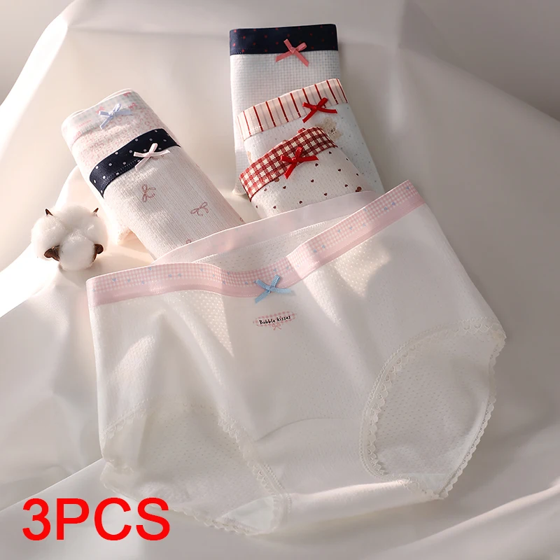 Cartoon Women Underwear Lady Women's Panties Set Pack Women's Cotton Briefs Lingerie Sexy Micro Underpants Seamless Intimates