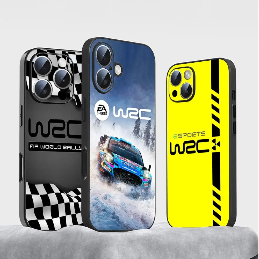 Wrc hot Racing logo fashion design Phone Case For iPhone 16 15 14 13 12 11 Plus Mini Pro Max Limited Soft black Shockproof Cover