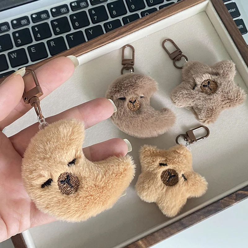 Stuffed Animal Capybara Plush Pendant Moon Simulation Capybara Rodent Capybara Plush Keyring Stuffed Soft Capybara Plushie Doll