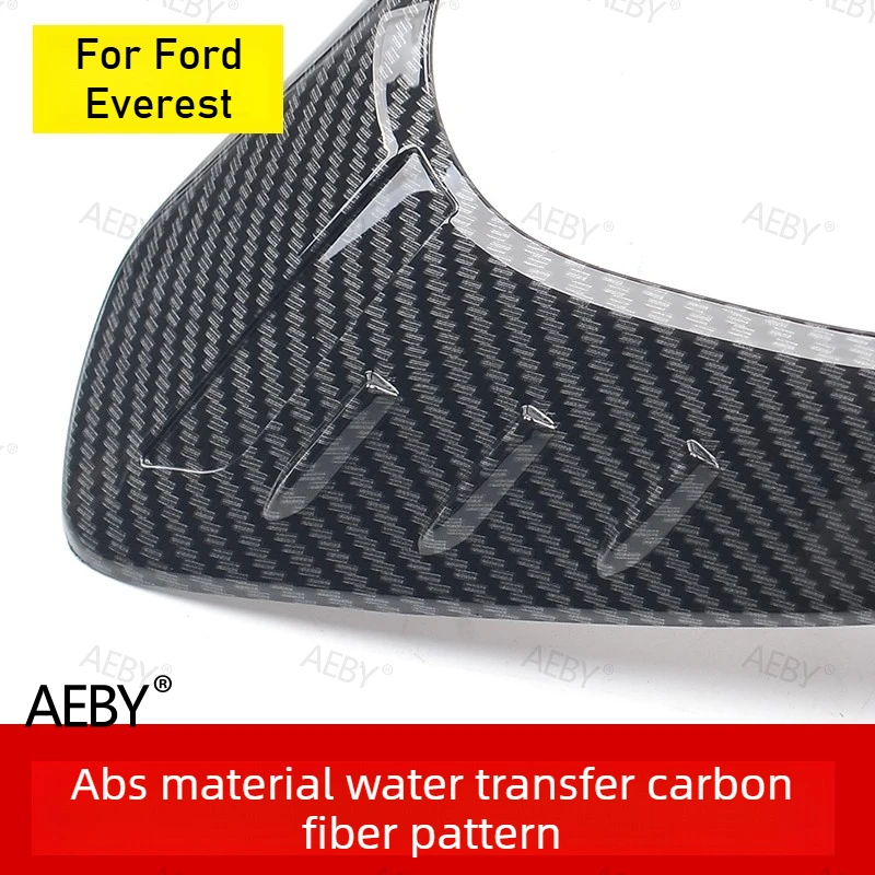 

For Ford Everest 2015-2021 Door handle bowl cover Headlight cover Side mirror cover kit,ABS self-adhesive,Car accessories
