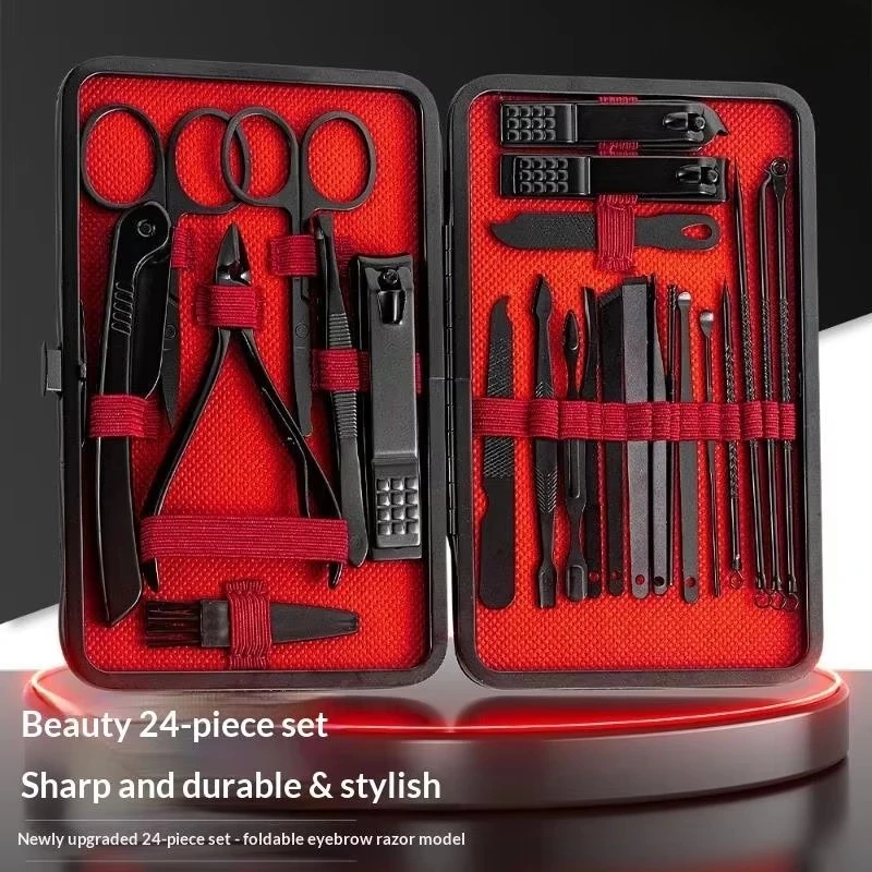 7Pcs/10Pcs/24Pcs Professional Nail Clipper Set Nail Clipper Manicure Nail Trimmer Pedicure Knife Toenail Cutters For Men Women