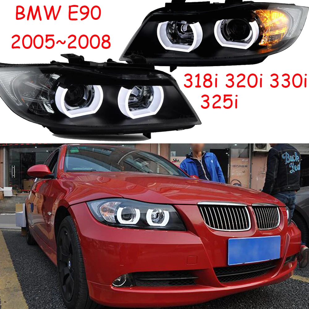 2pcs Car Styling for E90 Headlight 2005~2008year,318i 320i 330i 325i Head Lamp Auto LED DRL hi/lo Beam HID Xenon bi xenon lens