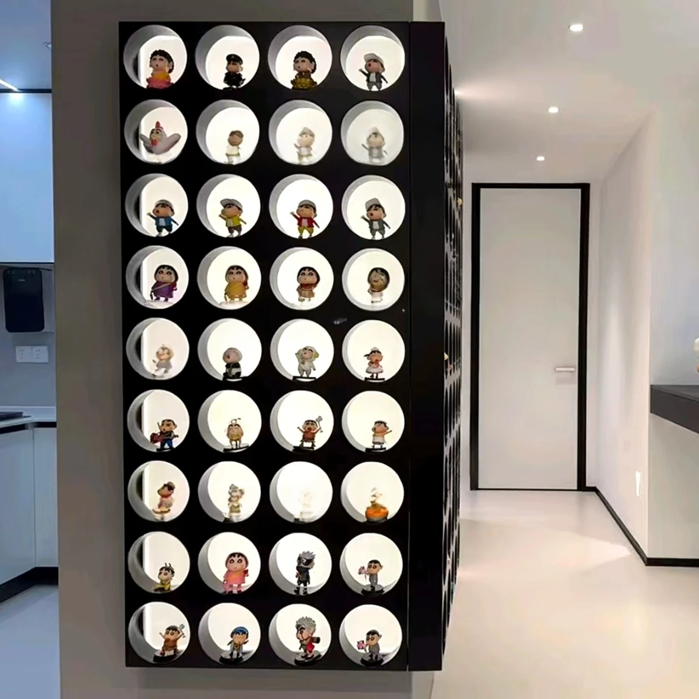 Figure display wall doll luminous display rack POP MART blind box storage cabinet household