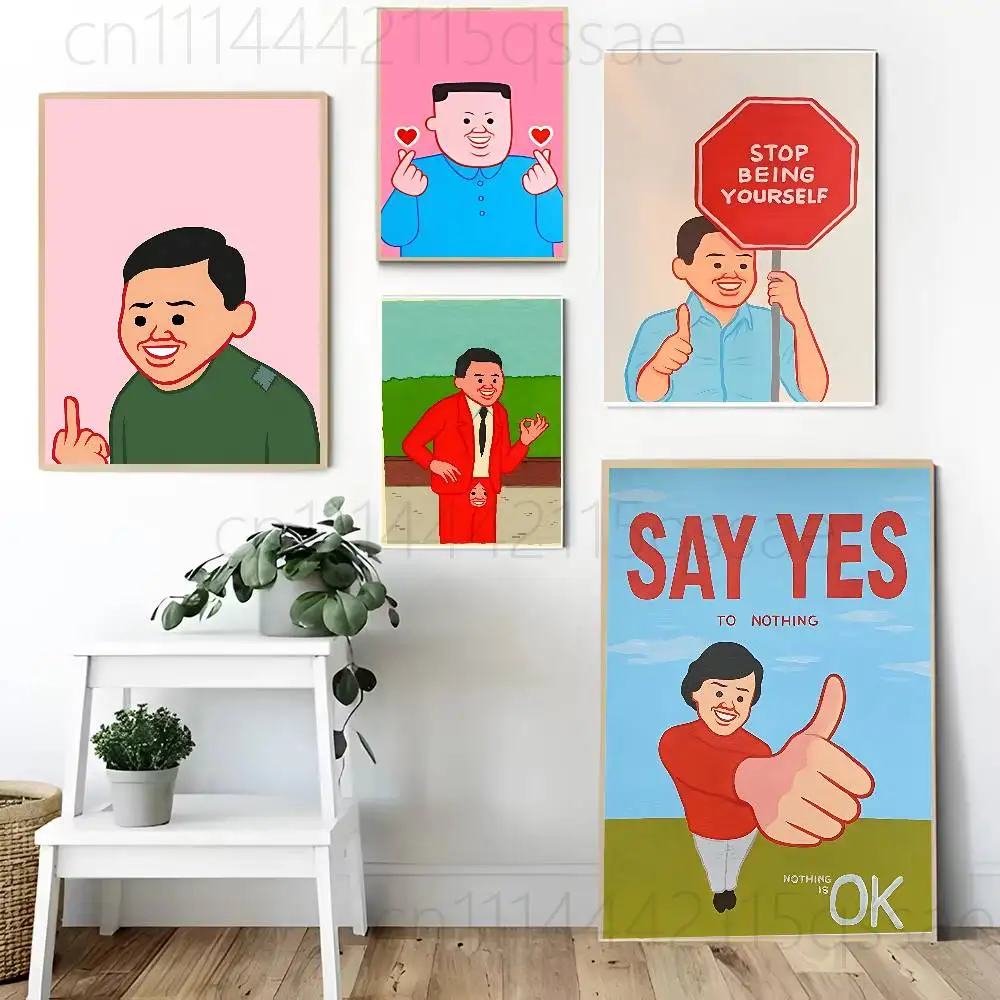 Joan C-Cornella Funny Frameless Canvas Painting Decorative Art Printing Poster Image Home Room Bedroom Decoration Painting