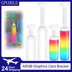 GPUHOLD 5V 3Pin ARGB Graphics Card Bracket Adjustable Telescopic Rotary GPU Brace Support Stand GPU Video Card Holder