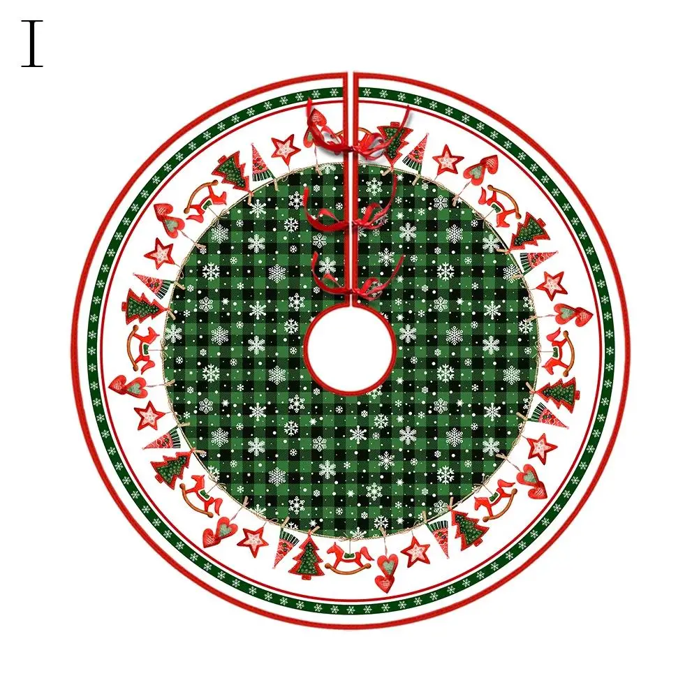 Christmas Tree Skirt Tree Circumference Exquisite Christmas Decorations Print D1y9
