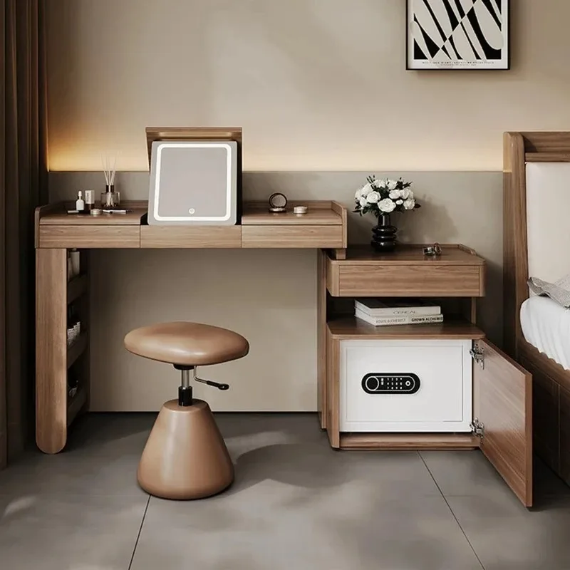 

Solid wood high-end medium and antique makeup table small apartment flip desk storage cabinet integrated