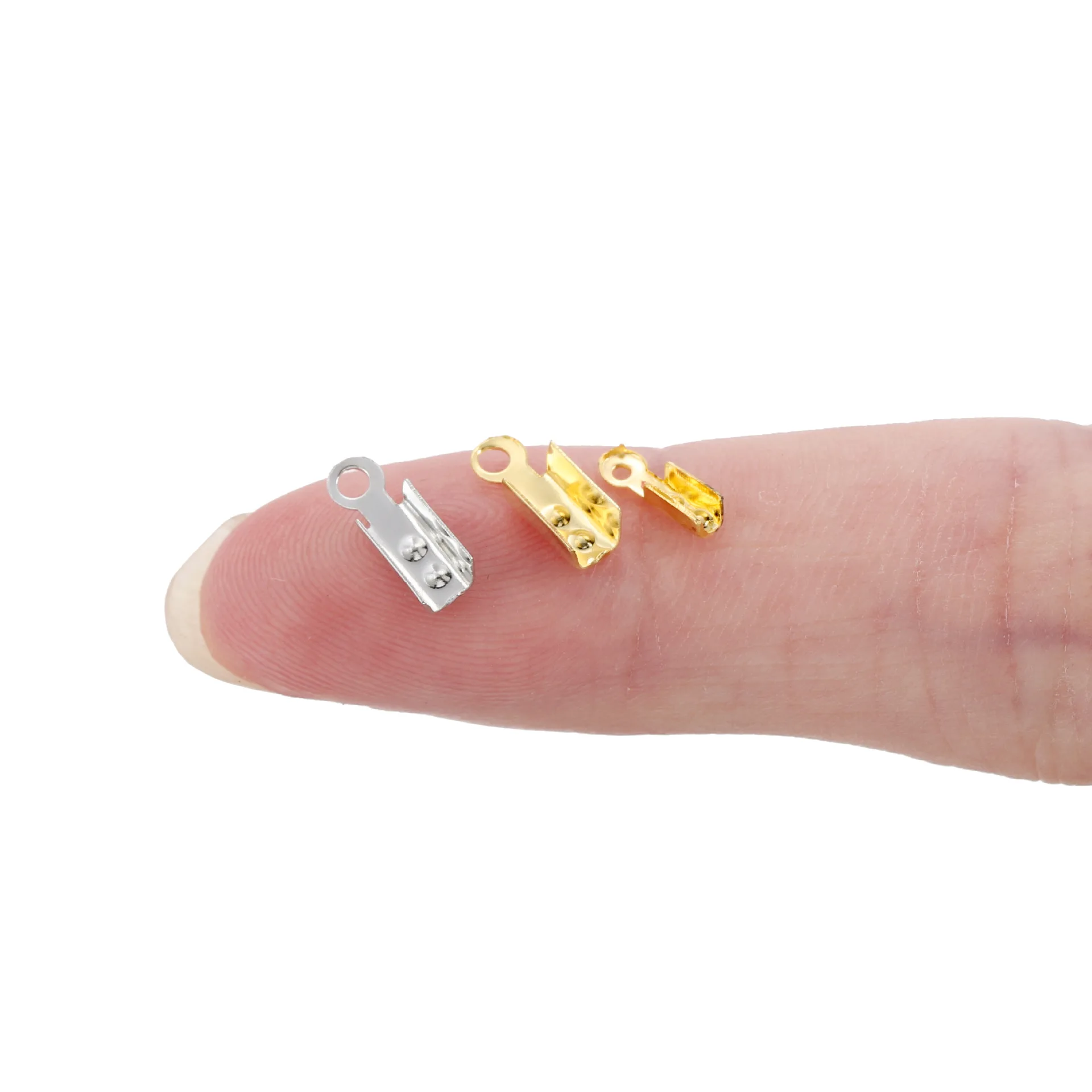 200pcs Hot Selling 2mm Flat Wax Thread Velvet Rope End Buckle Necklace Spinning Baotou Rope Buckle Accessories Wholesale