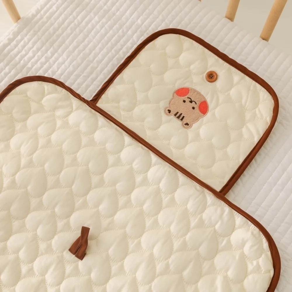 Bear Diaper Changing Pad Cotton Multifunctional Baby Changing Pad Waterproof Foldable Folding Diaper Changing Cover