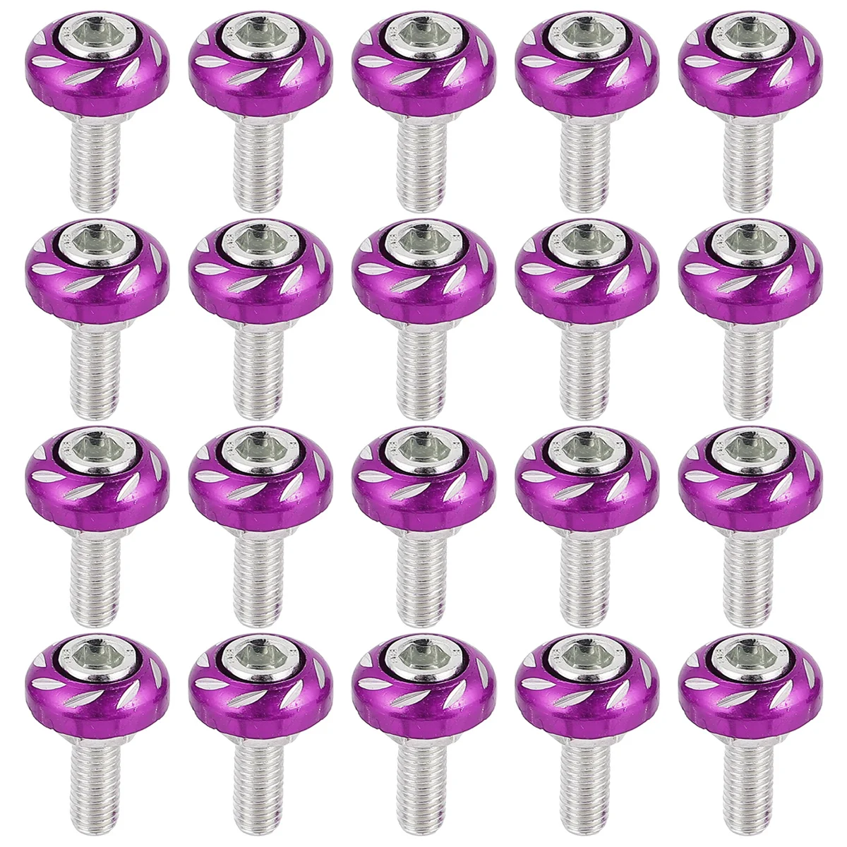 

20Pcs 6mm Colorful Motorbike License Plate Screws Aluminium Alloy Firm Fixation Motorcycle Refitting Screws Screw License Plate