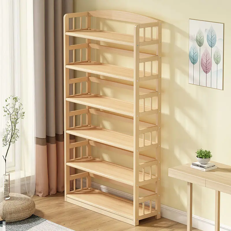 wood student bookshelf multi-layer space saving simple bookcase storage household estantes