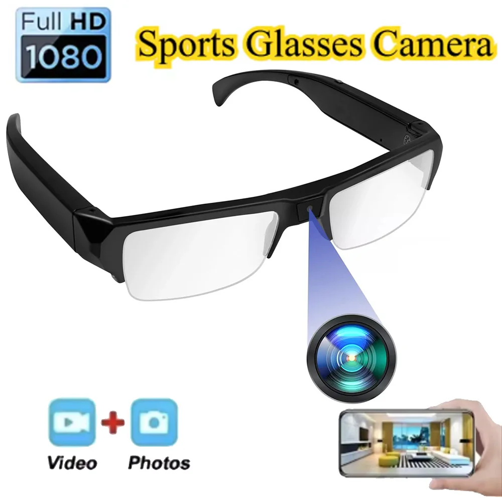 Gafas de Acción HD 1080P para Ciclismo, Gafas de Conducción Deportivas para Exteriores, Gafas de Sol con Cámara, Grabadora de Video DVR Deportiva de Seguridad Portátil
