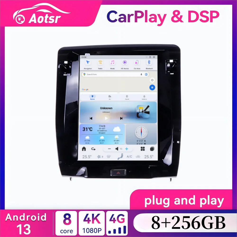 

12.1" For Maserati Quattroporte 2013-2020 Tesla Screen Android 13 GPS Navigation Car Radio Multimedia Player Head Unit carplay