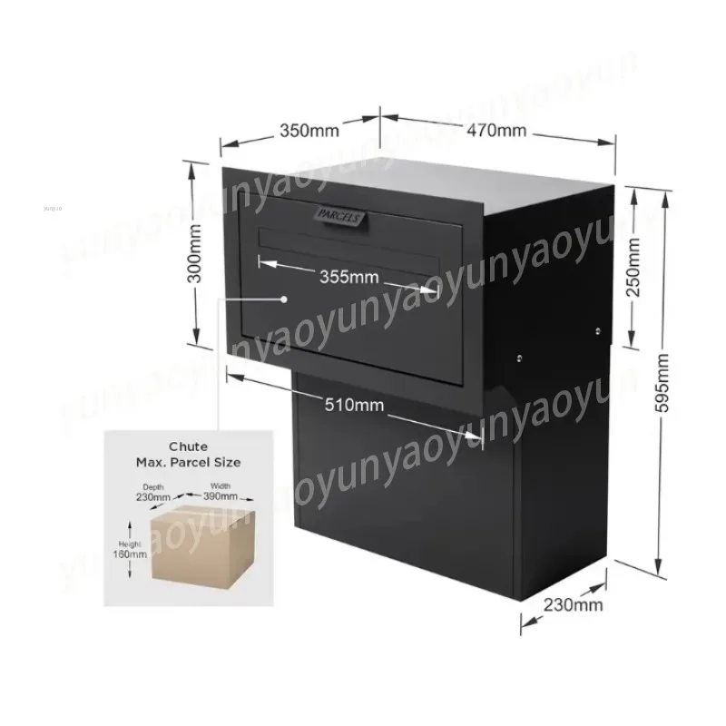 Secure Anti-theft Parcel Box Home Office Personal Package Storage Mail Delivery Cabinet