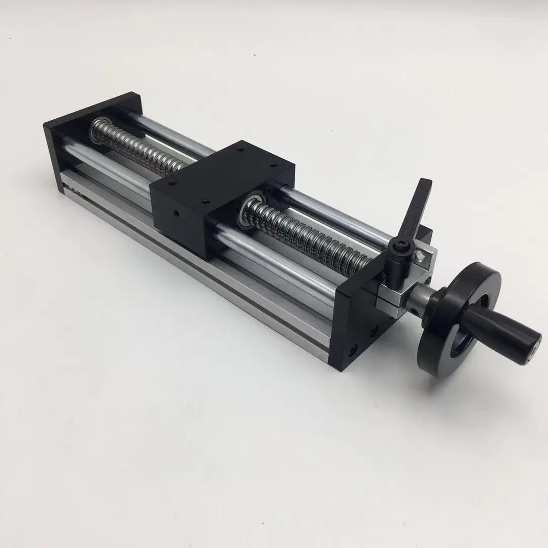 Manual Handwheel Linear Stage - Single-Axis Ball Screw Precision Linear Guide Slide Module Worktable