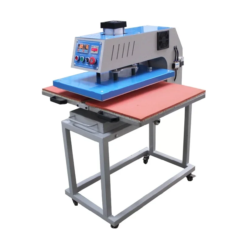 

Slide down pneumatic heat transfer machine 40 * 60 double station high pressure printing hot transfer T-shirt clothes hot