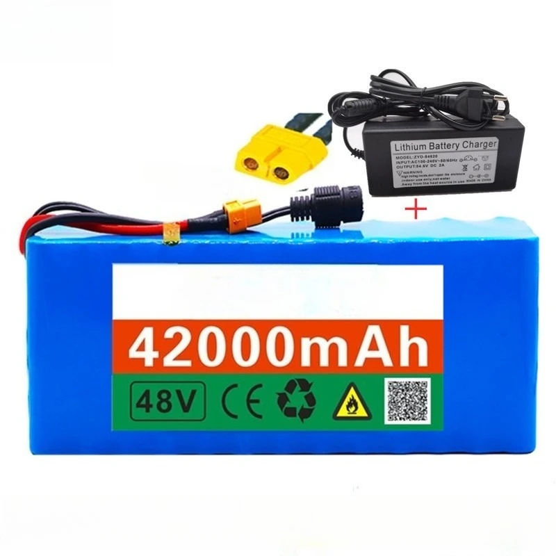 لبطارية الدراجة الكهربائية 48 فولت 42 أمبير 18650 بطارية ليثيوم أيون 13S3P + شاحن #5