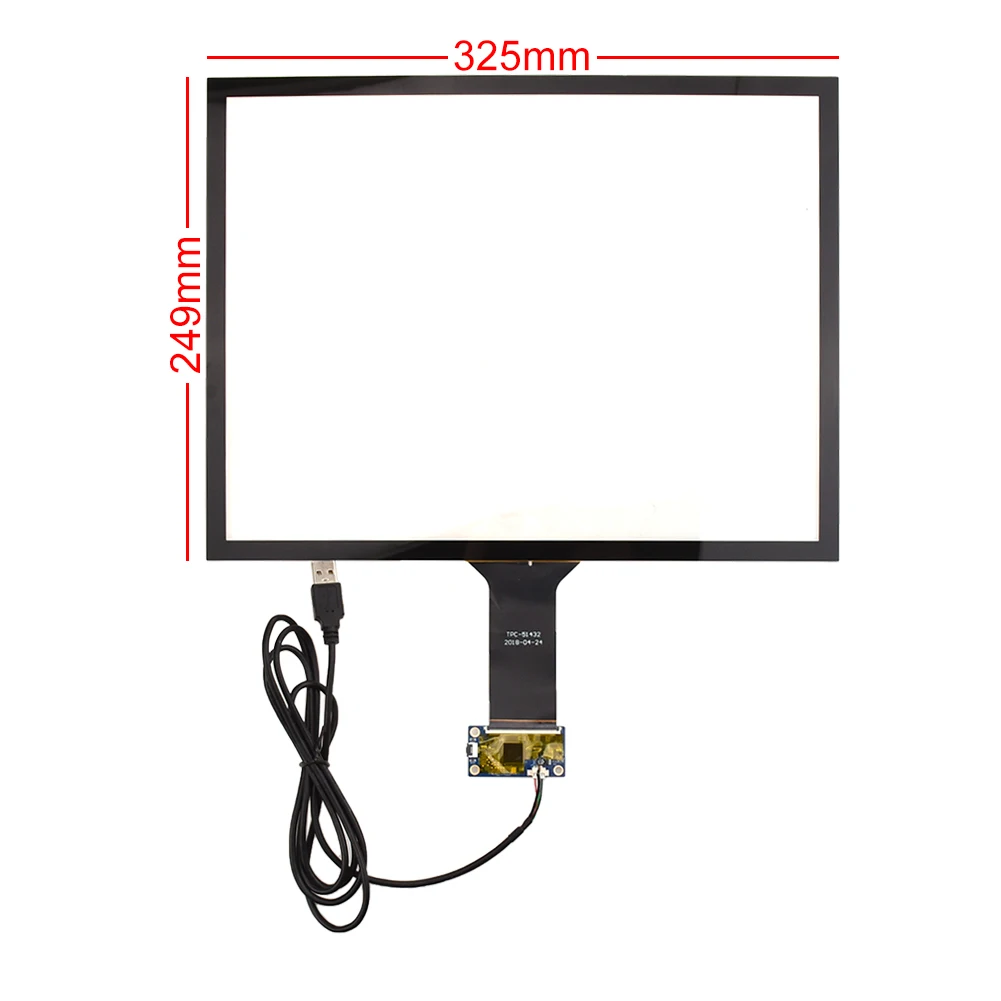 

15 Inch 325*249mm Industrial Capacitive Touch Screen + with Controller