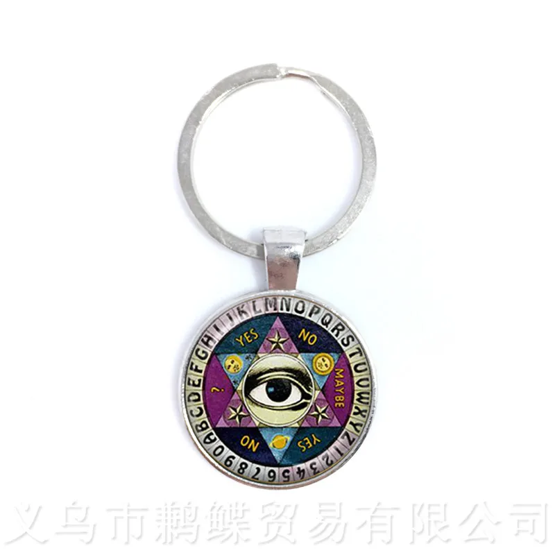Egypt Pyramid Annuit Coeptis Eye of Providence Masonic Sign Keychains Sacred Geometry Llluminati Keyring Gift For Friends