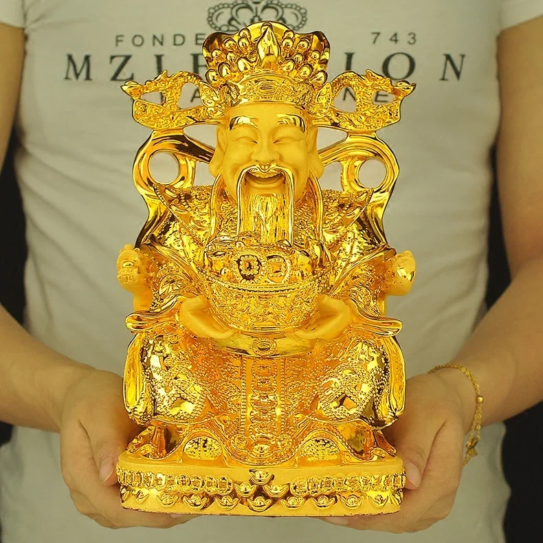 CAI Shen Statue,Caishen,Wencaishen,God of Fortune,God of Wealth, Zhao CAI, Feng Shui Decor,Feng Shui Gift,New Year Gift 25CM