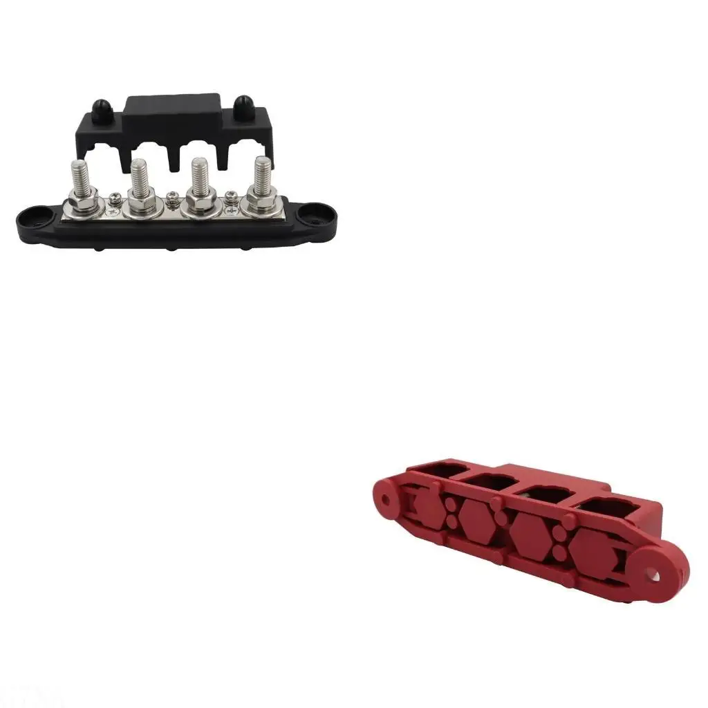 

G7NA Power Distribution Block Bus Bar 4 x 5/16" Posts 4 x 3/8" Posts 48Volt 250A for Boat Car Truck