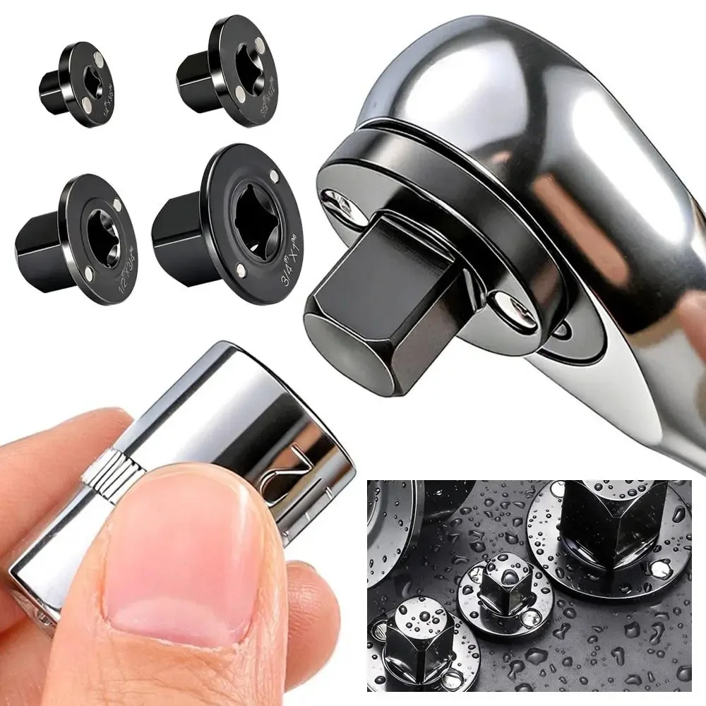 1/2 3/8 1/4 Inch Low Profile Socket Adapter Set Strong Magnetic Impact Wrench Ratchet Converter Drive Reducer Hand Tool