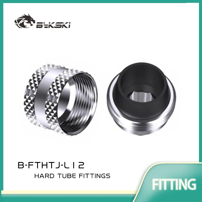 

Bykski B-FTHTJ-L12 Разъем водяного охлаждения OD12 мм 14 мм 16 мм Жесткая трубка Фитинг G1/4 дюйма Компьютерные аксессуары Использование для жесткой трубы