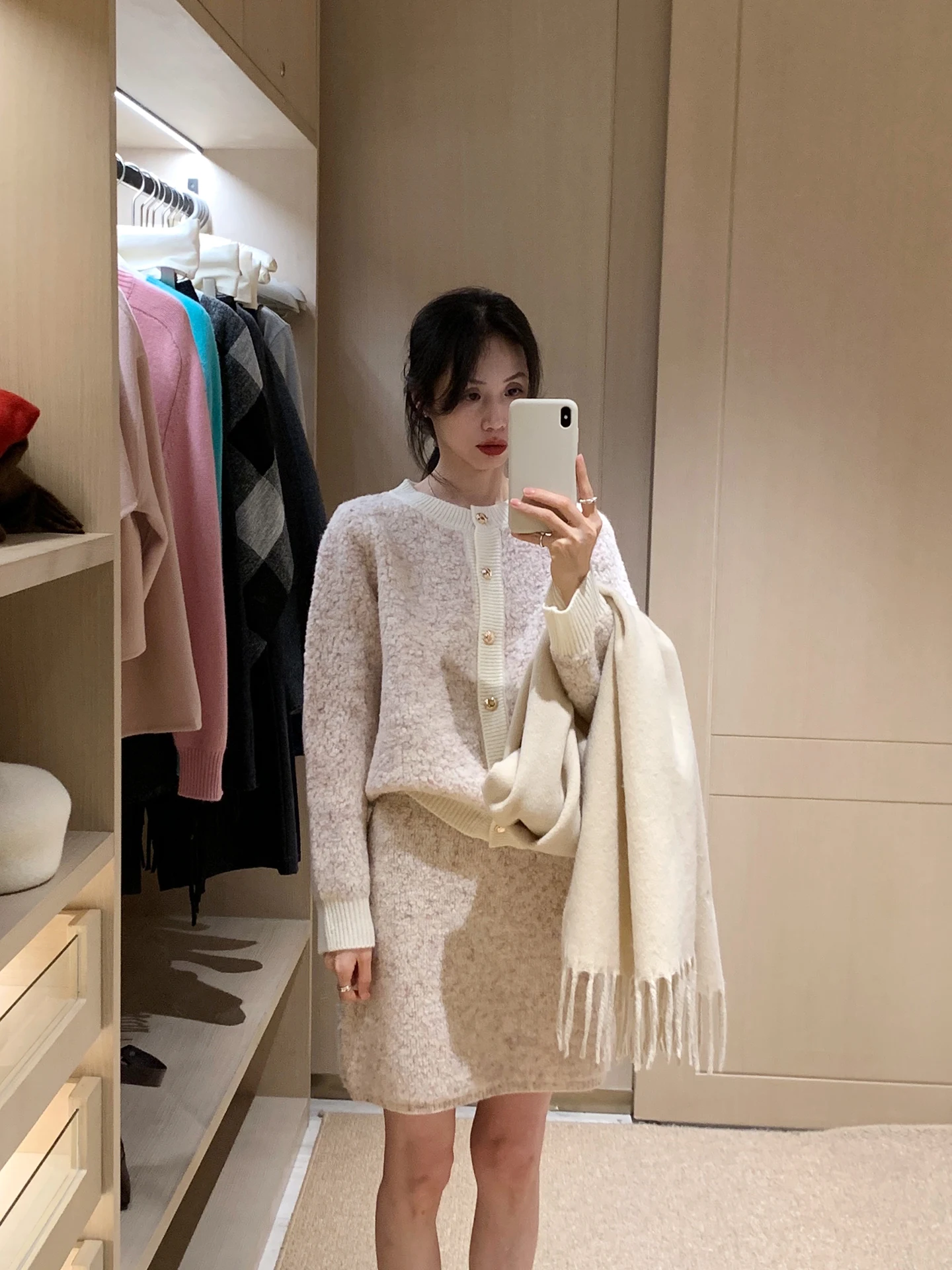 

BRIVIN Korean Sle Floral Pink Sweater Women's Loose Fit Pure Wool Autumn Winter Outerwear Ele Slimming Cardigan