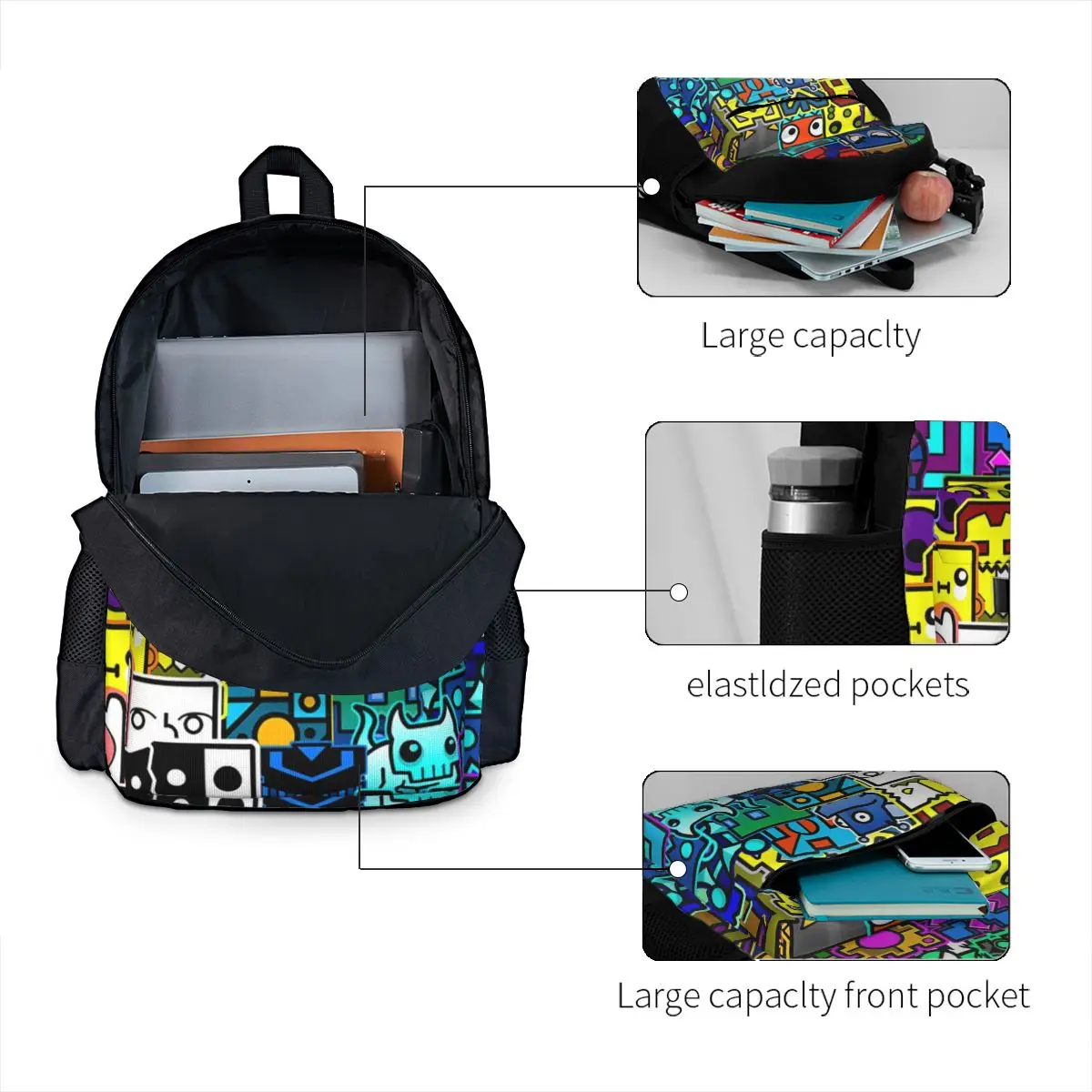 Geometrie Muster Rucksäcke Jungen Mädchen Bücher tasche Studenten Schult aschen Cartoon Kinder Rucksack Reise Rucksack Umhängetasche