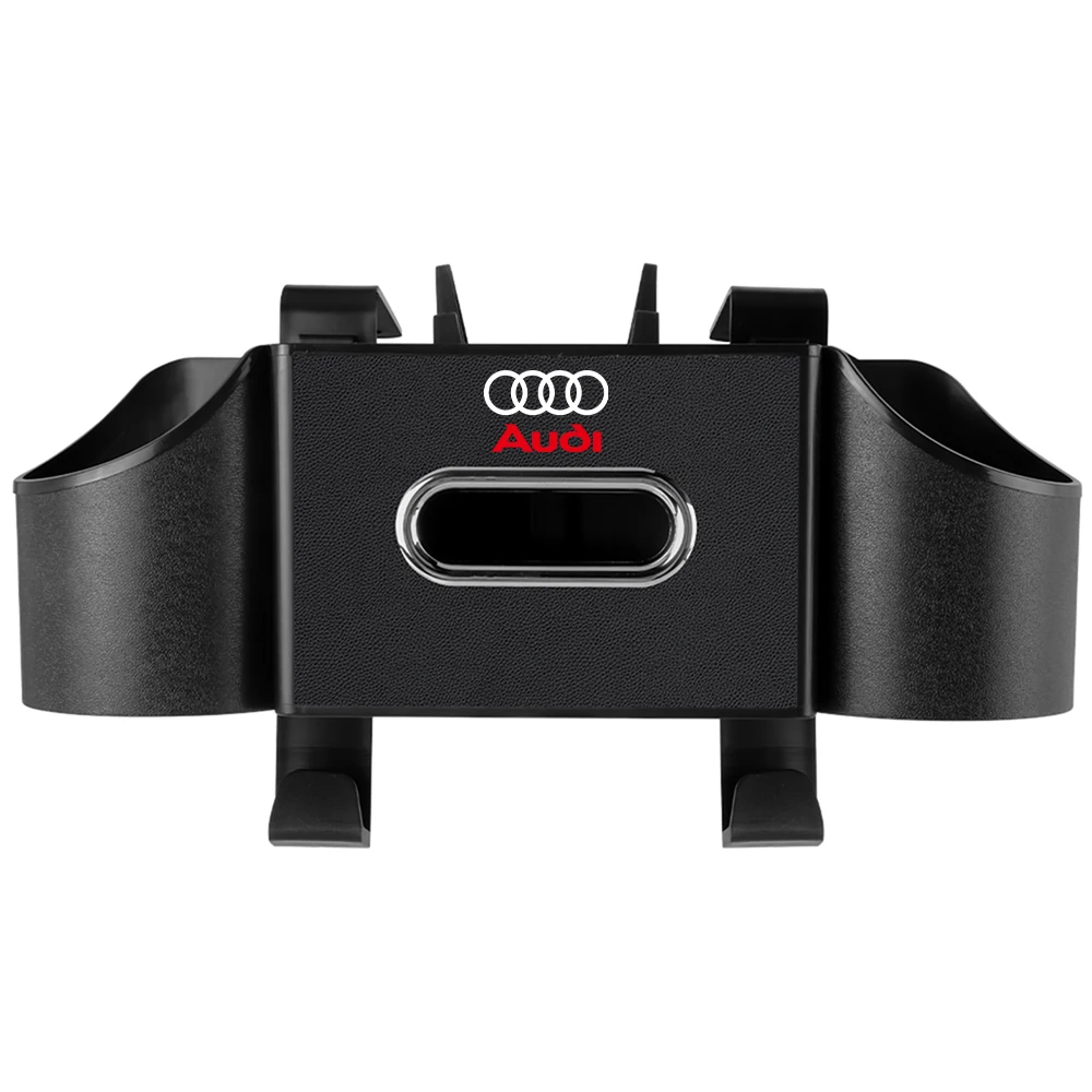 Boîte de rangement multifonctionnelle pour dossier de siège de voiture, porte-gobelet, boîte à mouchoirs pour Audi Sline A1 A2 A3 A4 A5 A6 A7 A8, capuchon de valve
