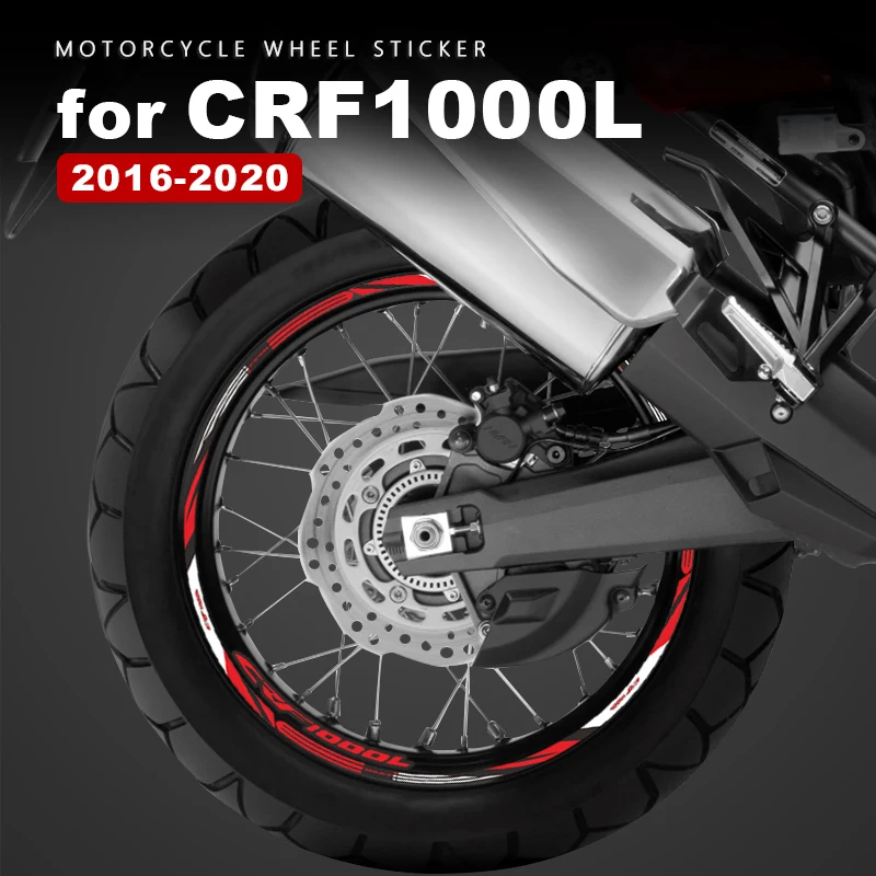 Motorcycle Wheel Sticker Waterproof Decals for Honda Africa Twin 1000 Accessories CRF1000L CRF 1000 21 18 Inch Rim Stickers