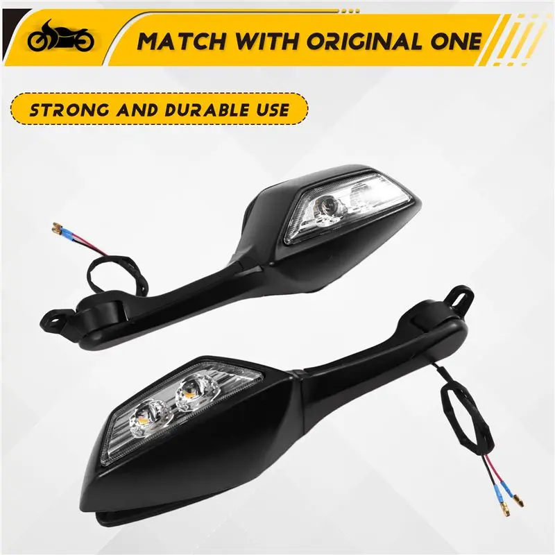 Practical Motorcycle Rearview Mirror Rearview Mirror With Turn Signal Side Mirror For YZF-R9 Motorcycle Accessories